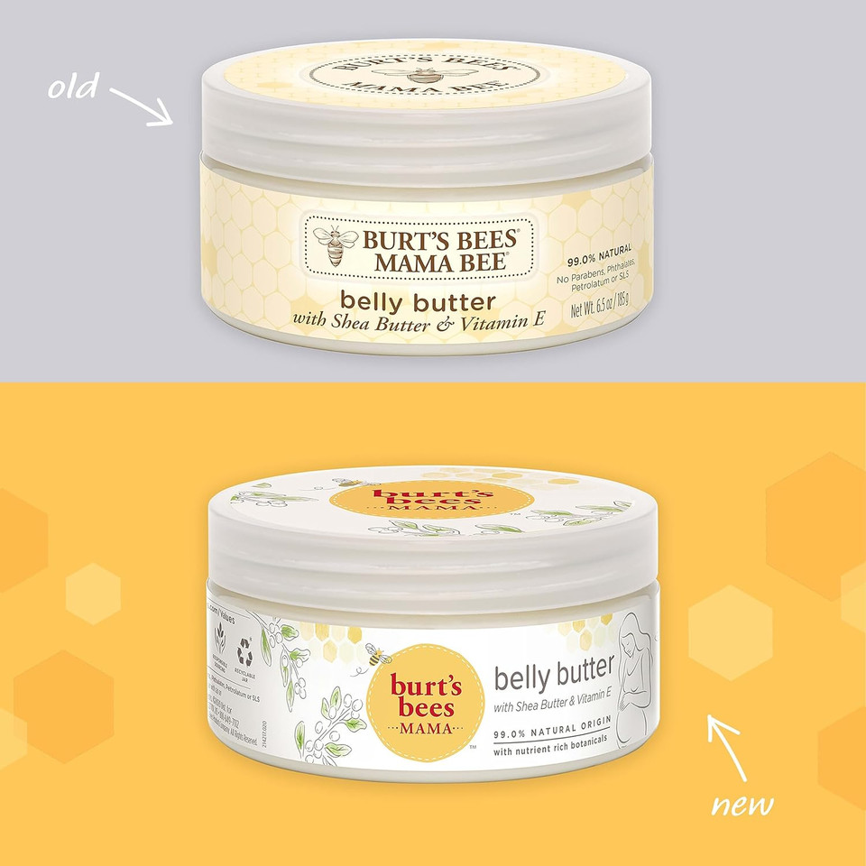 Burt'S Bees Mama Belly Butter, Mothers Day Gifts For Mom, Stretch Mark Cream For Pregnancy Massages Body & Reduces Scar Appearance, Prenatal & Postnatal Tummy Skin Care, With Shea Butter, 6.5 Oz Tub