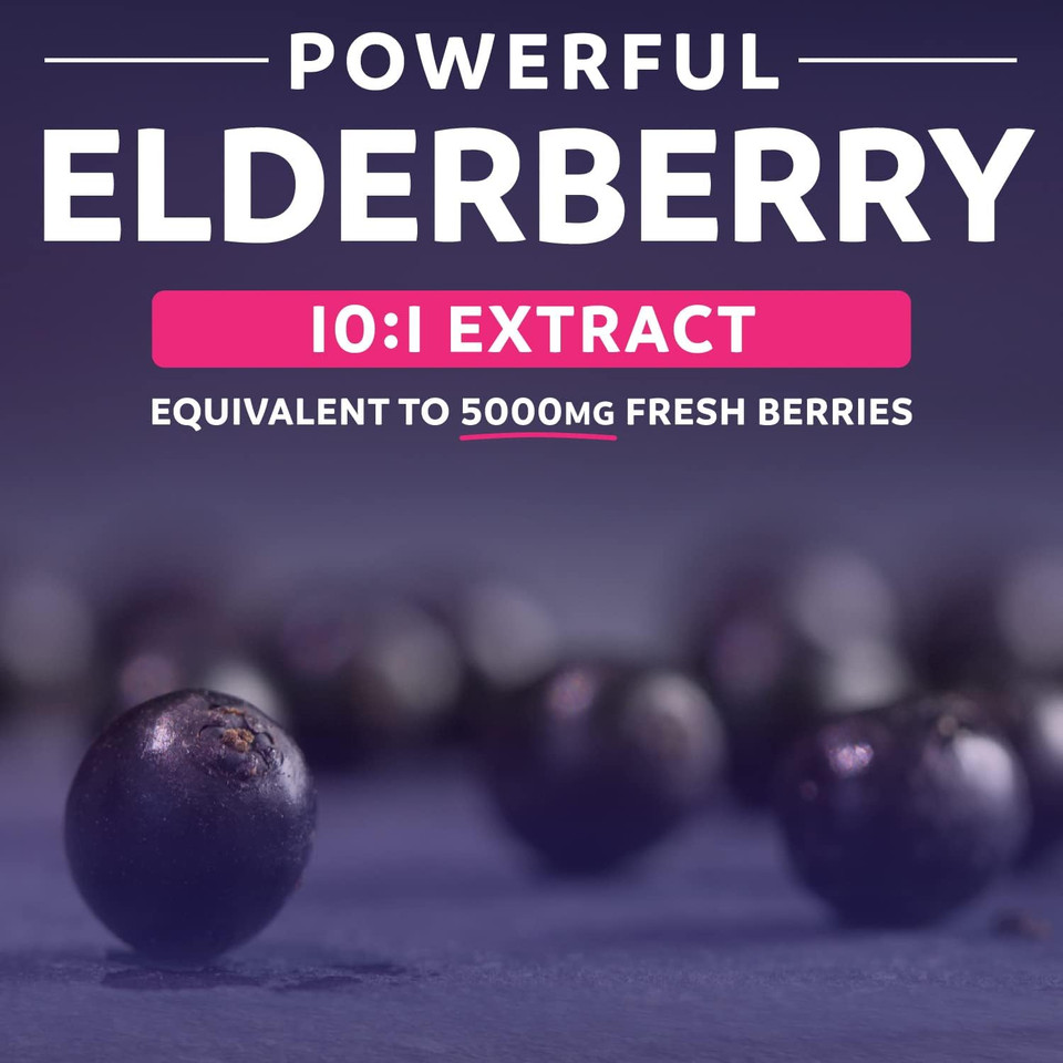 Bundle Of Organic Cranberry & Organic Elderberry - Super Berry Bundle - Organic Cranberry Pills - 50:1 Concentrate & Organic Elderberry Capsules Powerful 10:1 Extract For Immune Support