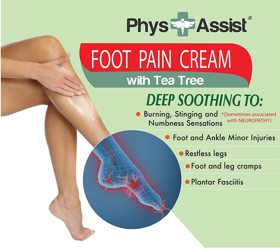 PhysAssist Soothing Foot Cream to Feet and Legs. 4 oz Jar