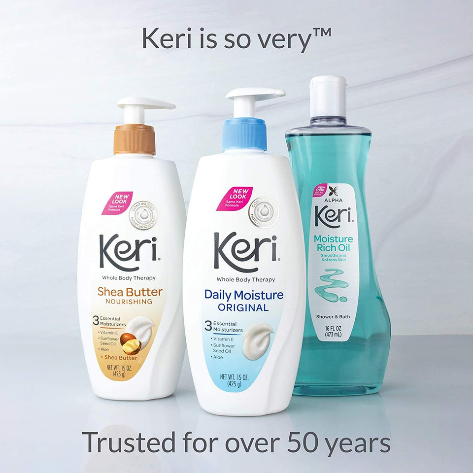 Keri Moisturizing Shower And Bath Oil, 16 Fl Oz