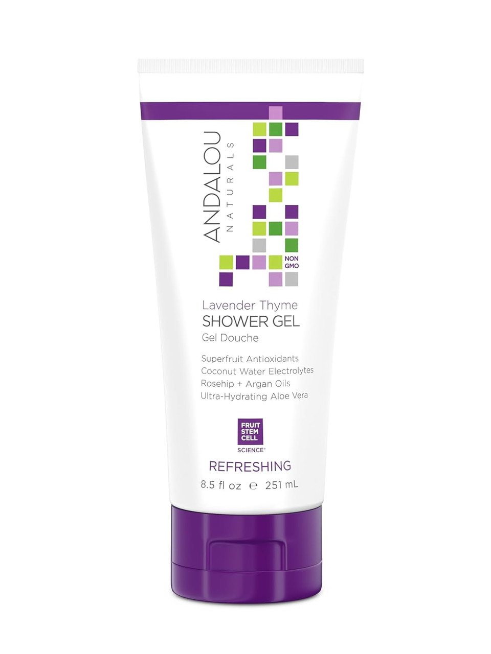 Andalou Naturals Lavender Thyme Refreshing Shower Gel, 8.5 Ounce
