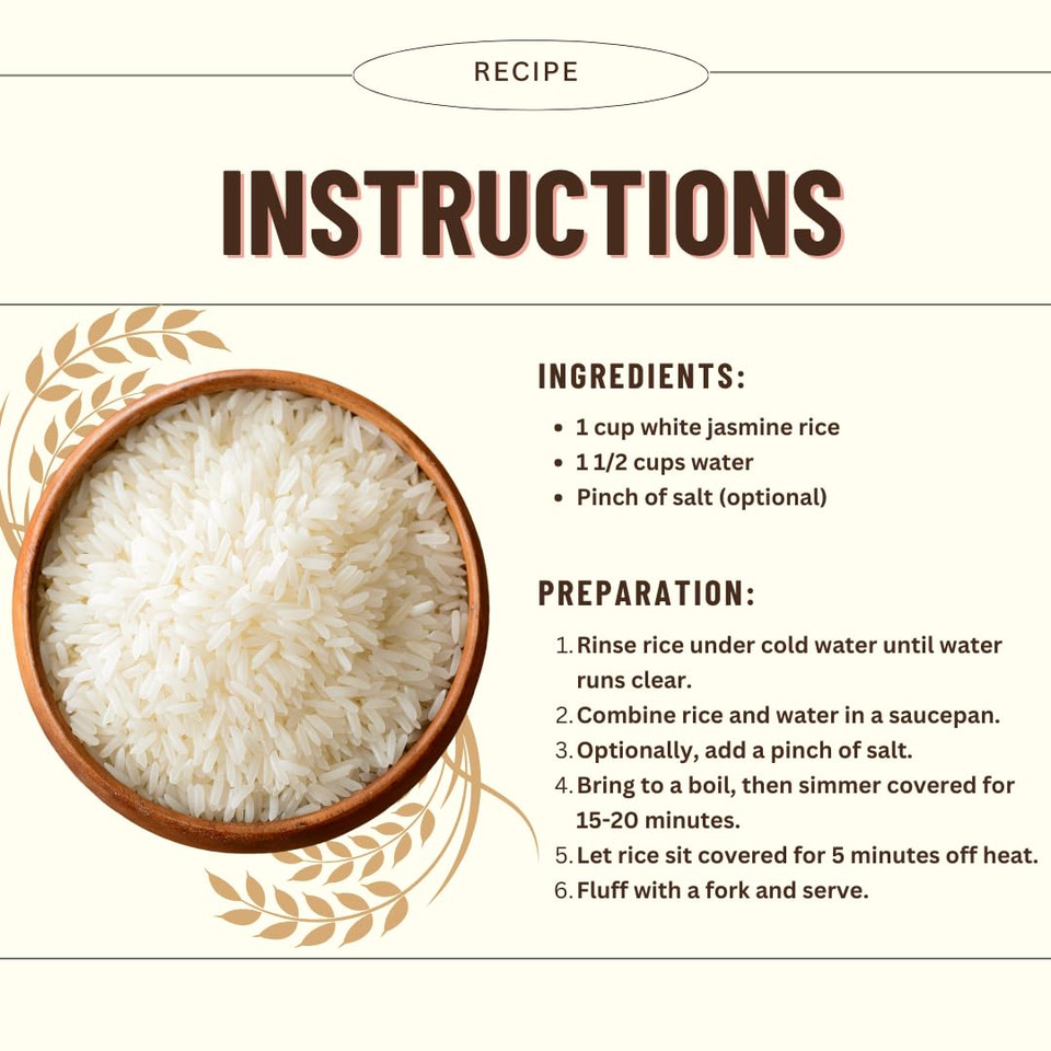 Mountain High Organics, Certified Organic White Jasmine Rice, Pack Of 6 1Lb Bags