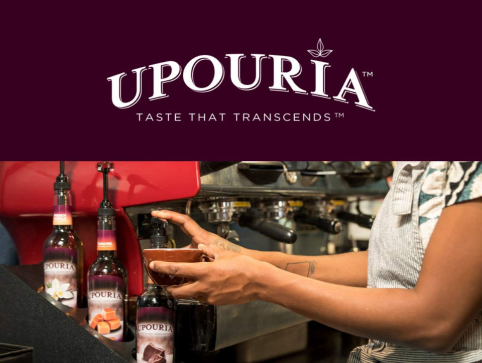 Upouria Mango Flavored Syrup, Great For Cocktails, Sodas And Lemonades, 100% Vegan, Gluten-Free, Kosher, 750 Ml Bottle - Syrup Pump Included
