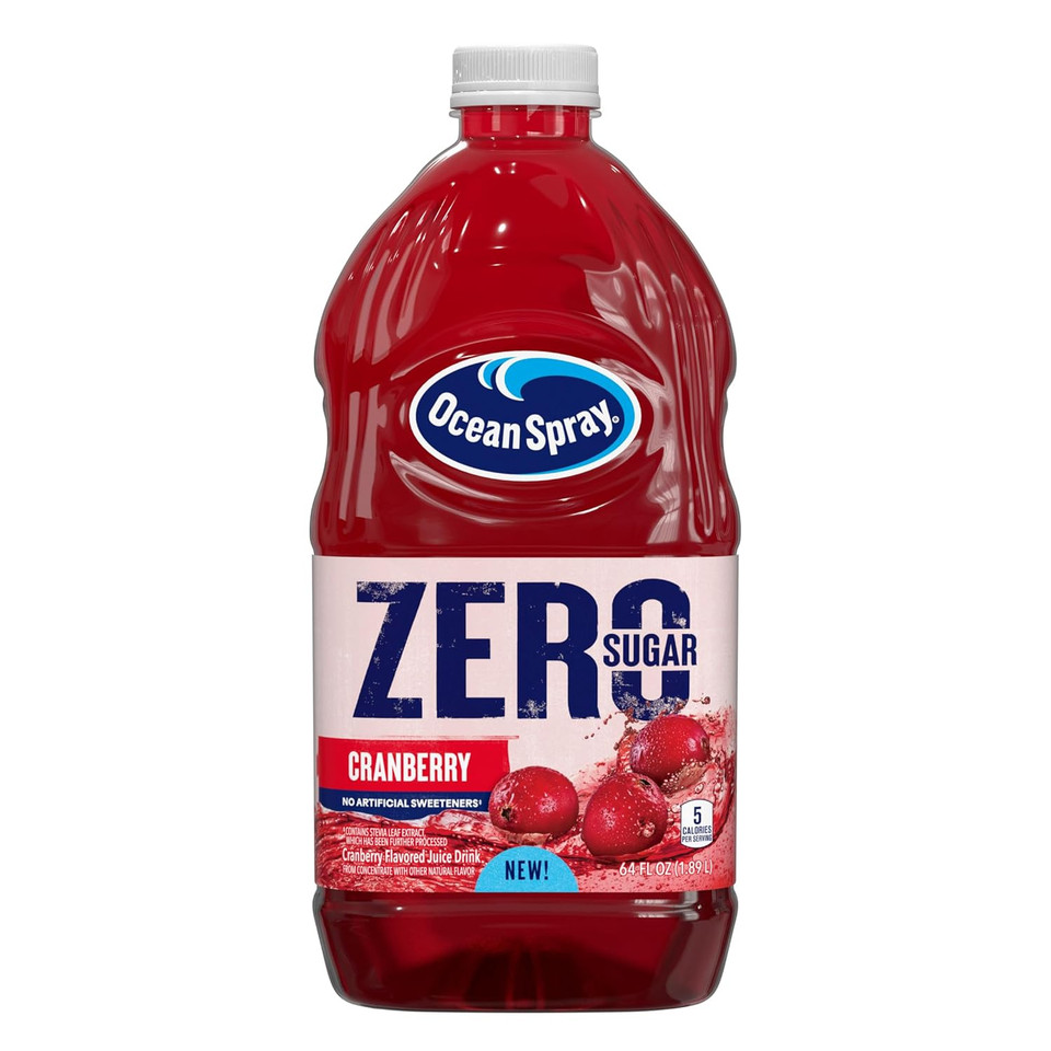 Ocean Sprayã¢Â® Zero Sugar Cranberry Juice Drink, Cranberry Juice Drink Sweetened With Stevia, 64 Fl Oz Bottle