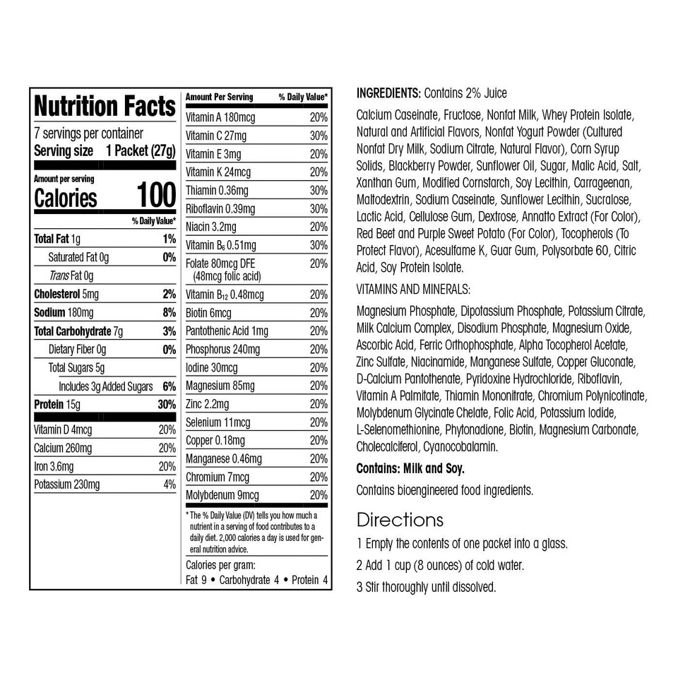 Wonderslim Meal Replacement Smoothie, Berry Yogurt, 15G Protein, Gluten Free (7Ct)