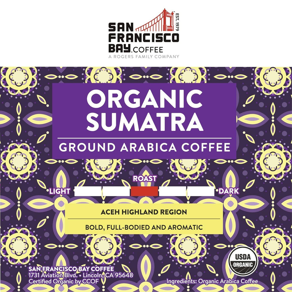 San Francisco Bay Ground Coffee - Organic Sumatra (28Oz Bag), Medium Roast