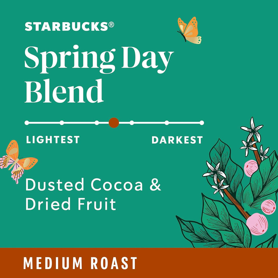 Starbucks Ground Coffee, Medium Roast Coffee, Spring Day Blend, 100% Arabica, Limited Edition, 10 Oz Bag