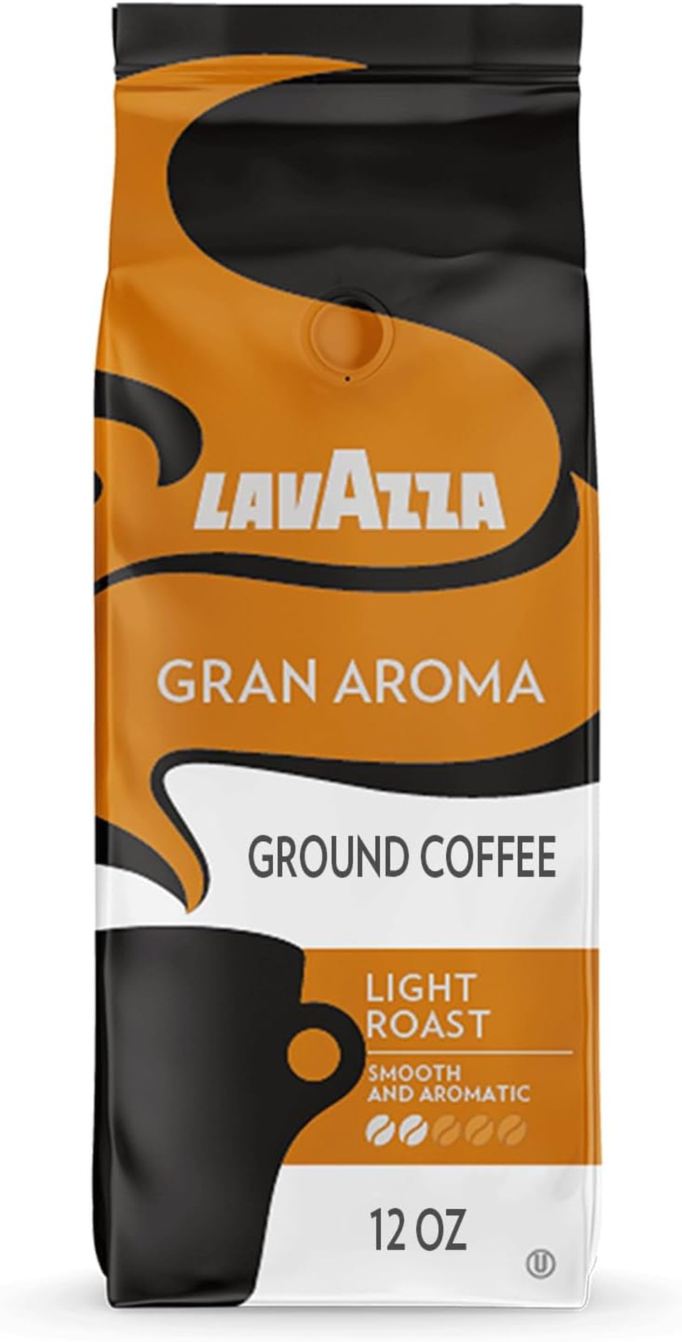 Lavazza Gran Aroma Ground Coffee Blend, Light Roast, 12 Oz - Packaging May Vary