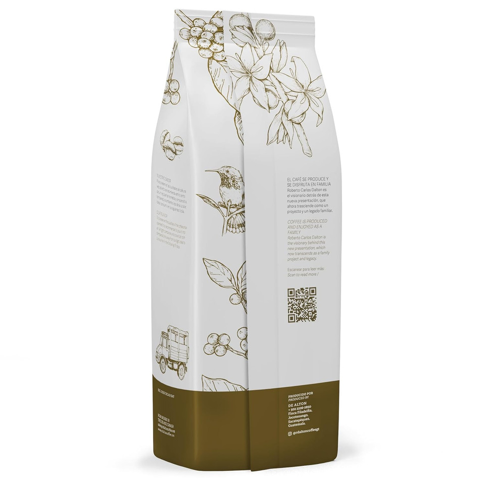 R. Dalton Coffee Genuine Antigua Ground Coffee - Dark Roast - 12 Oz - Exotic Chocolaty Flavors - Fragrant Aroma - Versatile Brewing - From Antigua Guatemala