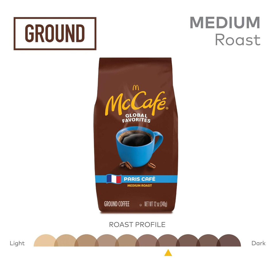 Mccafe Paris Cafã£Â©, Ground Coffee, Medium Roast, 12Oz Bag