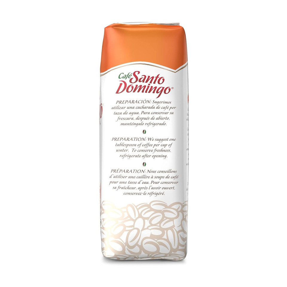 Cafã£Â© Santo Domingo Caracolillo, 16 Oz Bag, Ground Peaberry Coffee, Medium Roast - Product From The Dominican Republic (Pack Of 2)