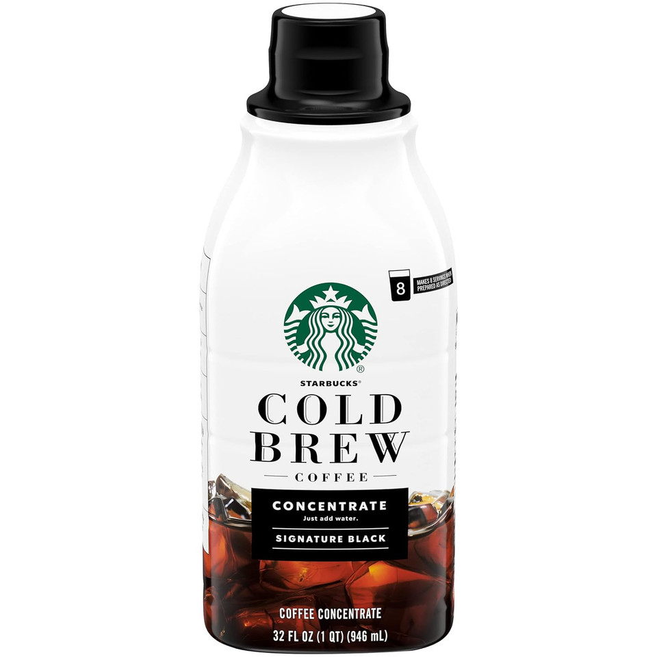 Starbucks Cold Brew Coffee  Signature Black  Multi-Serve Concentrate  1 Bottle (32 Oz.)