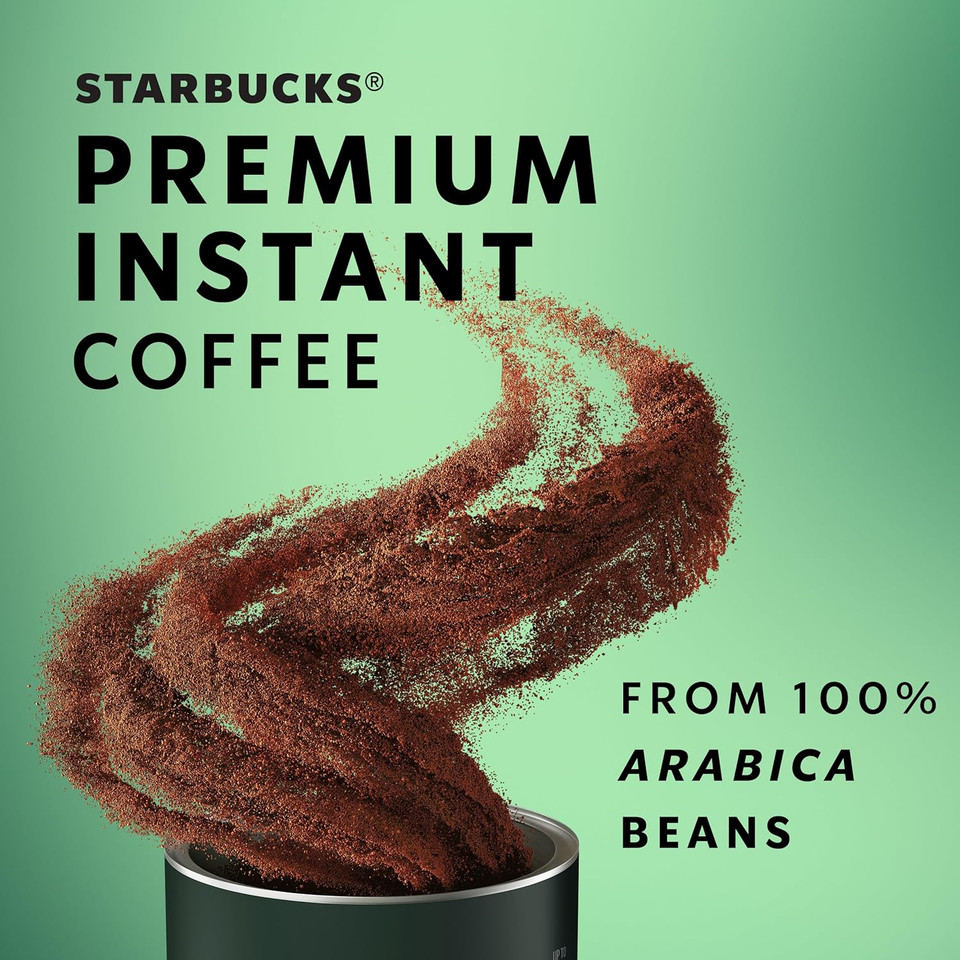 Starbucks Premium Instant Coffee, Dark Roast, 100% Arabica Beans, 3 Pack (3.17 Oz Each)