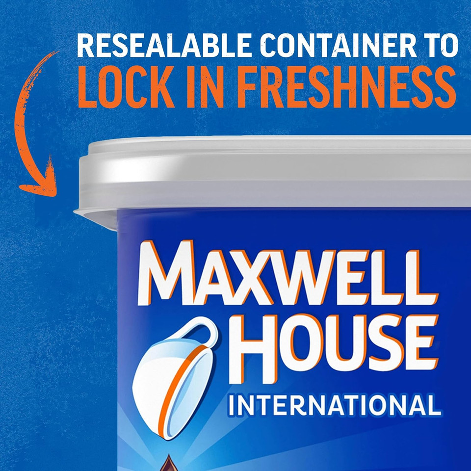 Maxwell House International French Vanilla Cafã£Â©-Style Decaf Sugar Free Light_Roast Beverage Mix, 4 Oz. Canister