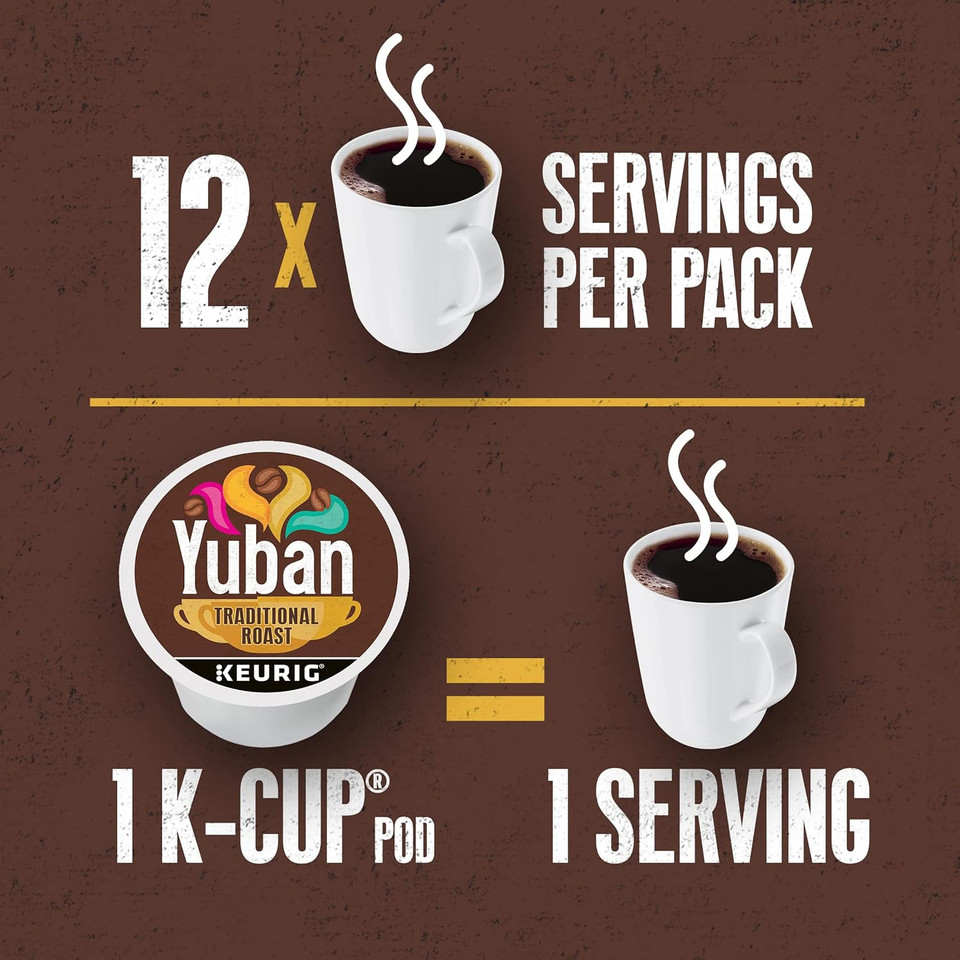 Yuban Traditional Roast Keurig K Cup Coffee Pods (72 Count, 6 Boxes Of 12)