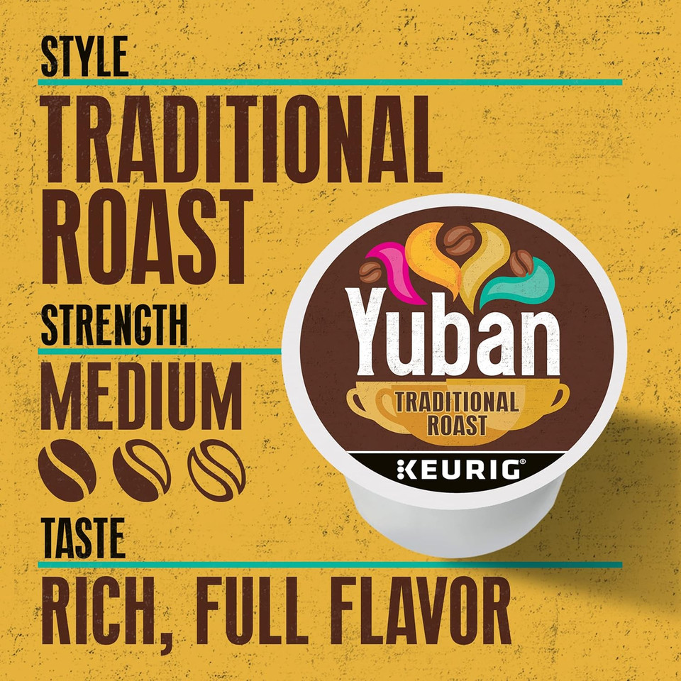Yuban Traditional Roast Keurig K Cup Coffee Pods (72 Count, 6 Boxes Of 12)
