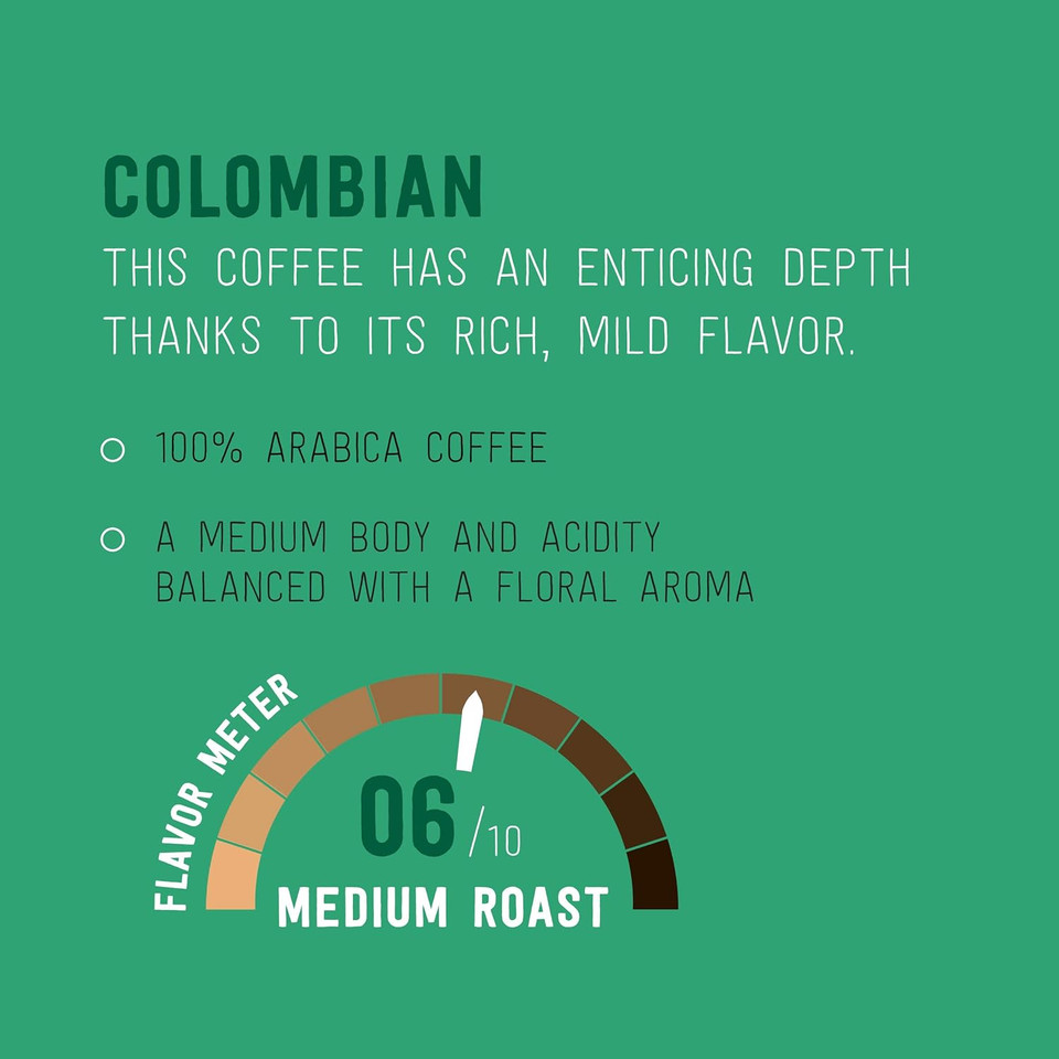 Amazon Brand - Happy Belly Medium Roast Coffee Pods, Colombian, Compatible With Keurig 2.0 K-Cup Brewers, 100 Count
