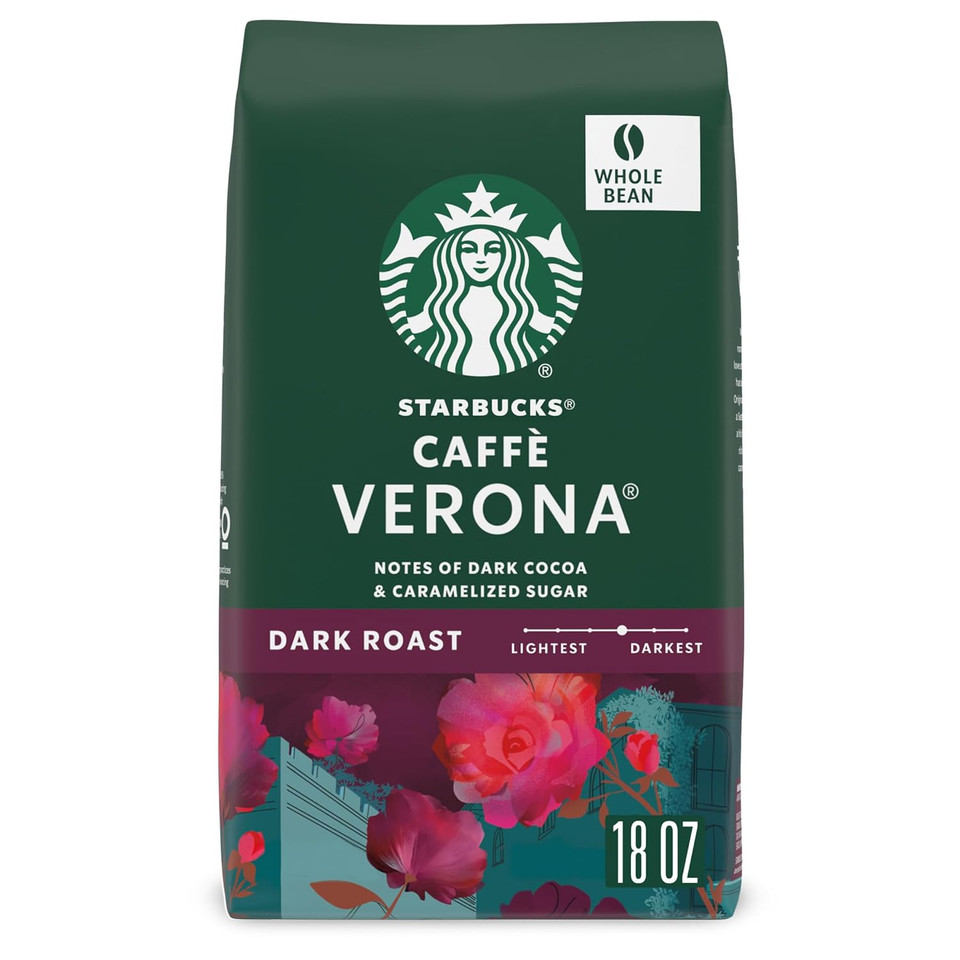 Starbucks Dark Roast Whole Bean Coffee ÃÂ Caffe Verona ÃÂ 100% Arabicaã¢Â 1 Bag (18 Oz)