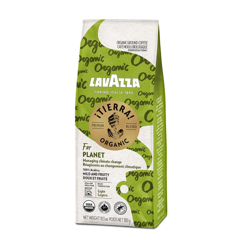 Lavazza ¡Tierra! Organic Planet Ground Coffee, Light Roast, 10.5 Oz