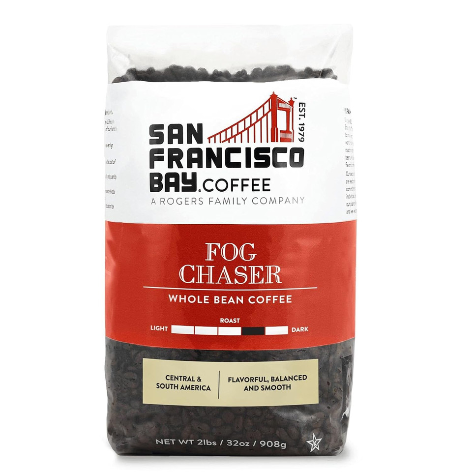 San Francisco Bay Whole Bean Coffee - Fog Chaser (2Lb Bag), Medium Dark Roast