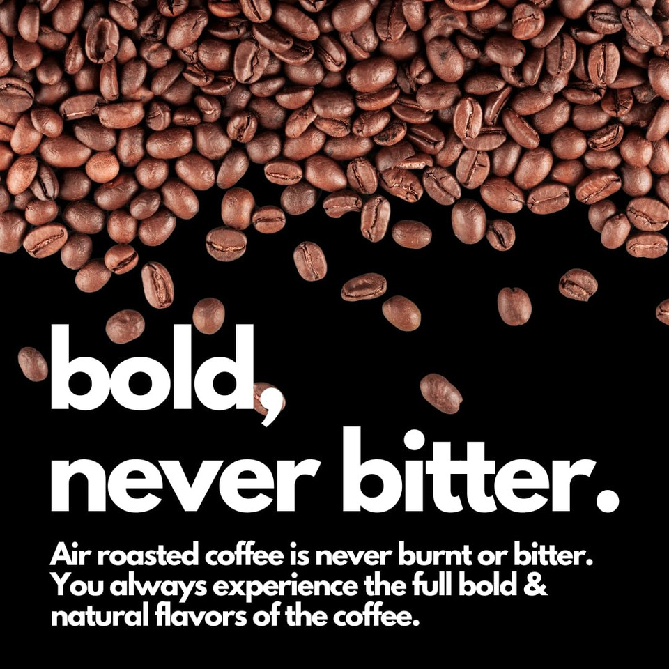 Canopy Point Coffee Guatemala medium air roasted coffee beans - whole bean & ground, specialty small batch roasted to order with maple & nut aroma, unique gourmet pour over (Whole Bean Bulk: 5lbs)