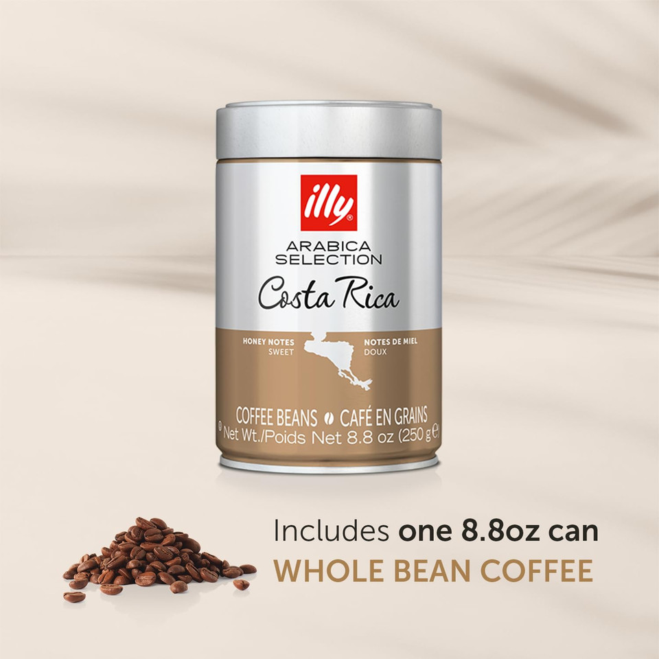 Illy Whole Bean Coffee - Perfectly Roasted Whole Coffee Beans  India Dark Roast - With Notes Of Black Pepper & Extra-Dark Chocolate  Full-Bodied - 100% Arabica Coffee - No Preservatives  8.8 Ounce
