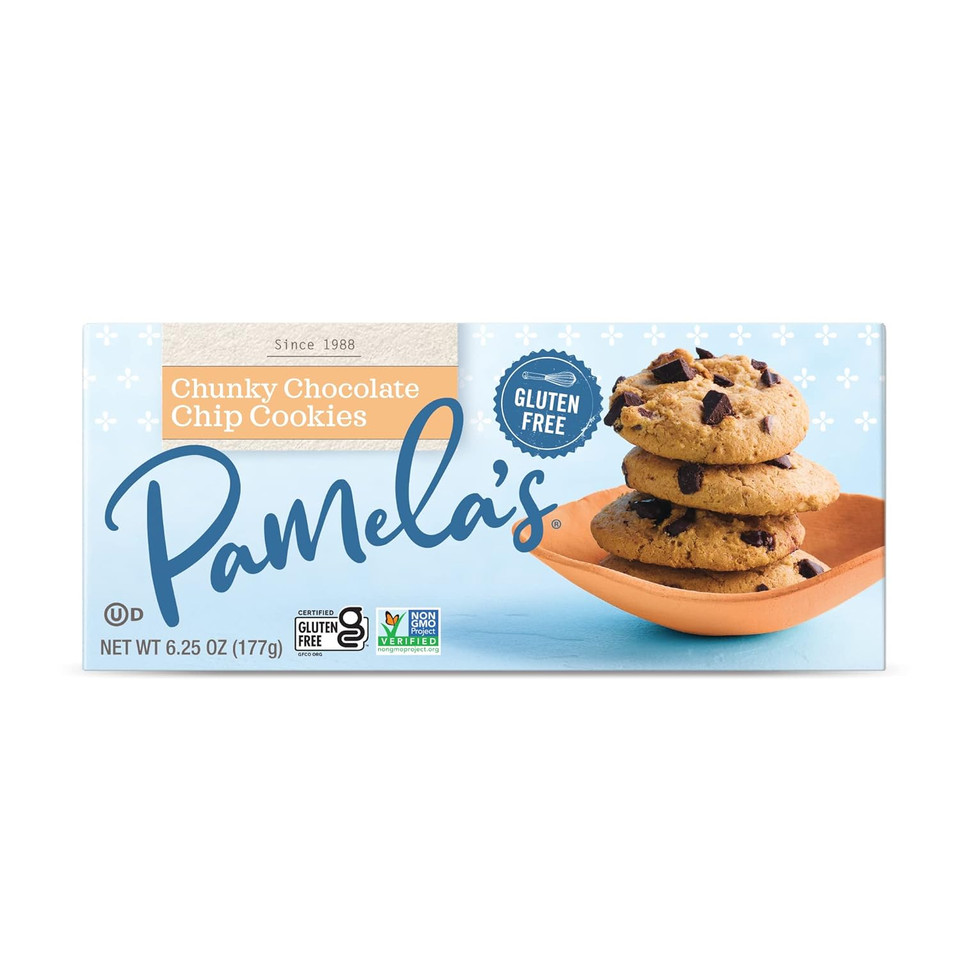 Pamela'S Products Chunky Chocolate Chip Gluten Free Cookies, 6.25 Oz, 6 Count