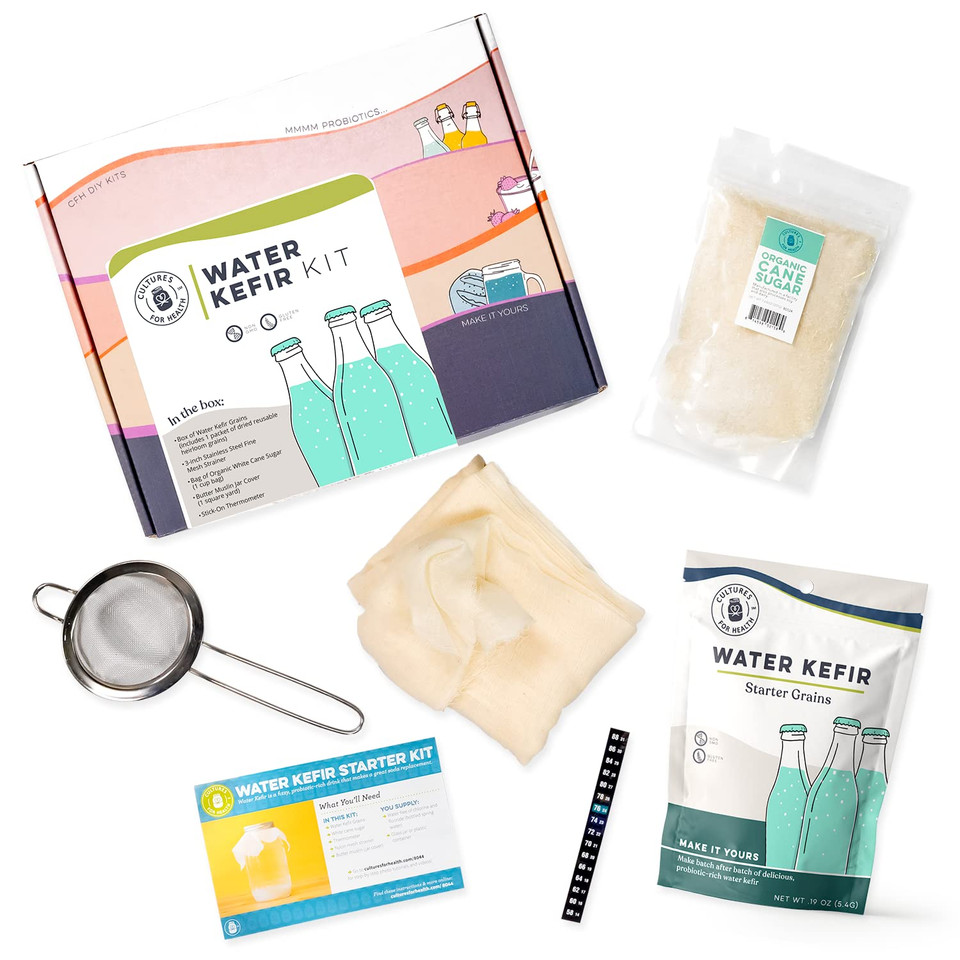 Cultures For Health Water Kefir Starter Kit | Easy To Maintain Kefir Starter Culture | Bulgaros De Leche Vivos | Reusable Without Loss Of Nutrients | Natural, Non Gmo, Gluten Free | Soda Alternative