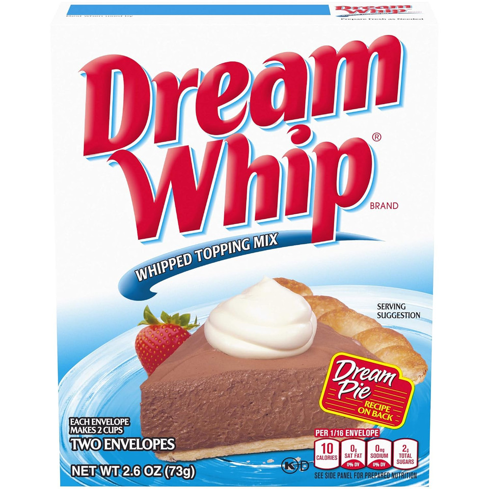 Dream Whip Whipped Dessert Topping Mix 2.6-Ounce Box (Pack Of 2) With By The Cup Mood Spoons