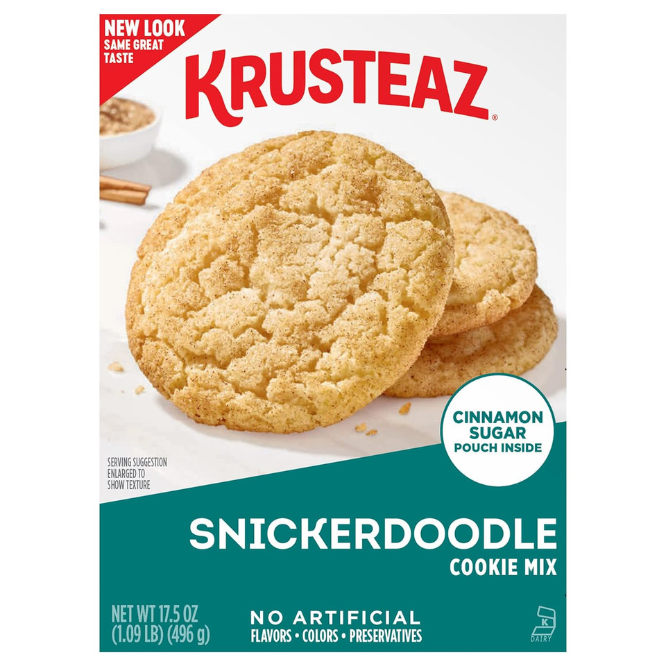 Krusteaz Snickerdoodle Cookie Mix, Includes Cinnamon Sugar Pouch, 17.5 Ounce (Pack Of 12)