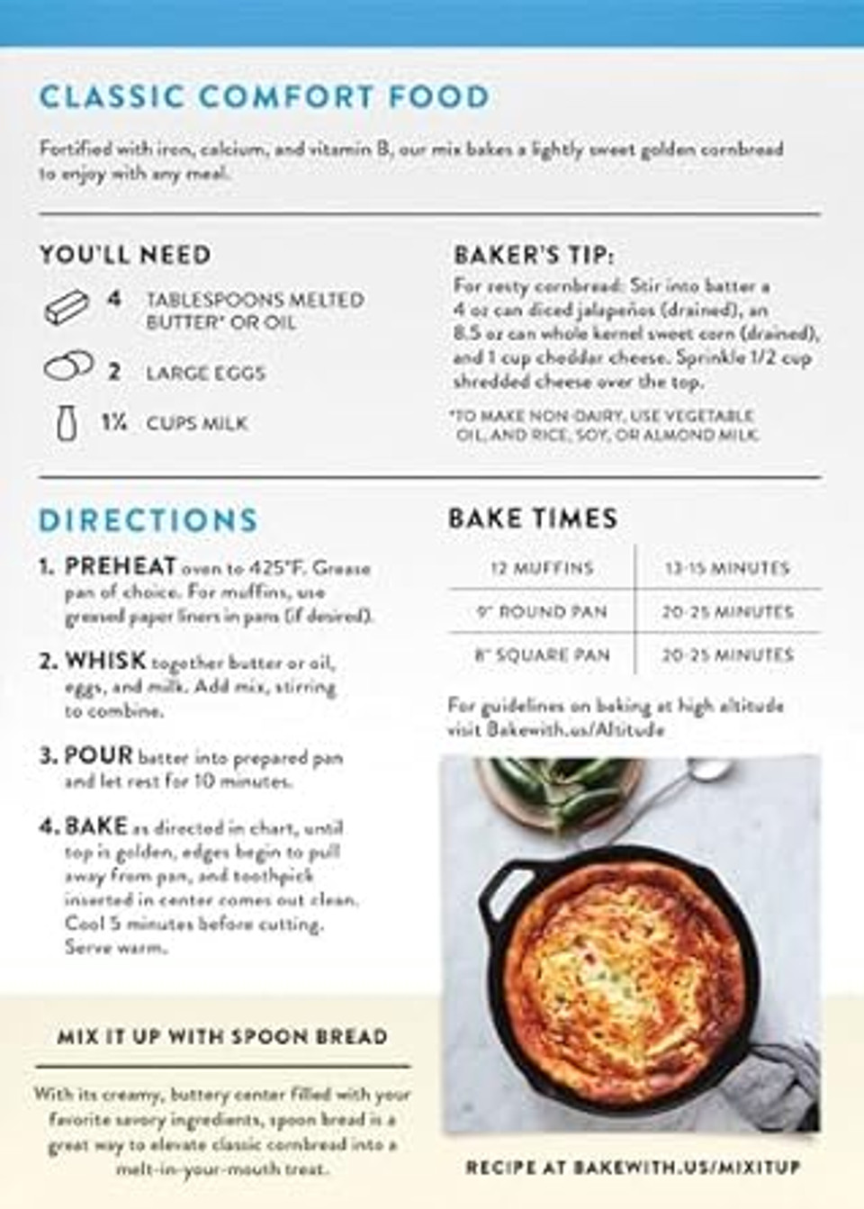 King Arthur Flour, Cornbread + Muffin Mix, Gluten Free, 14 Ounce