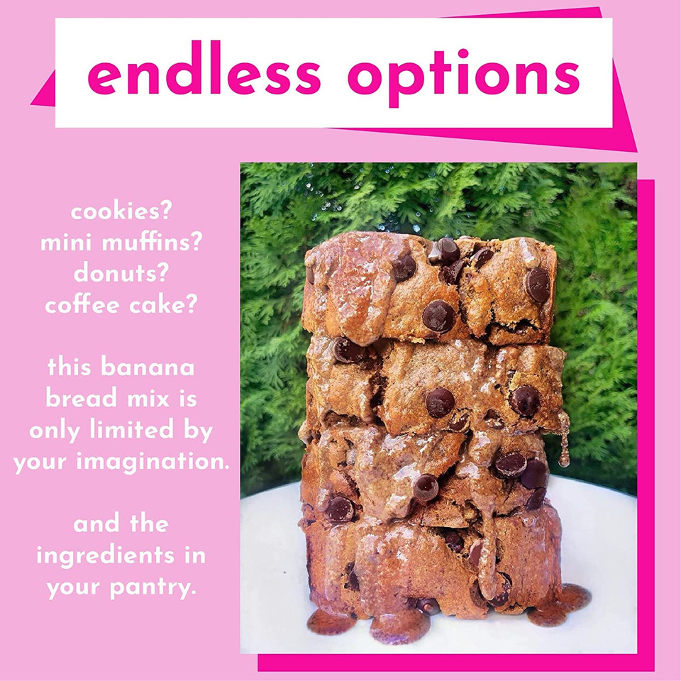 Gonanas Salted Caramel Banana Bread Mix, Vegan, Gluten Free Healthy Snacks. Oat Flour Banana Bread Or Banana Muffin Mix. Women Owned, Us Ingredients, Dairy Free, Nut Free, Delicious (3 Pack)