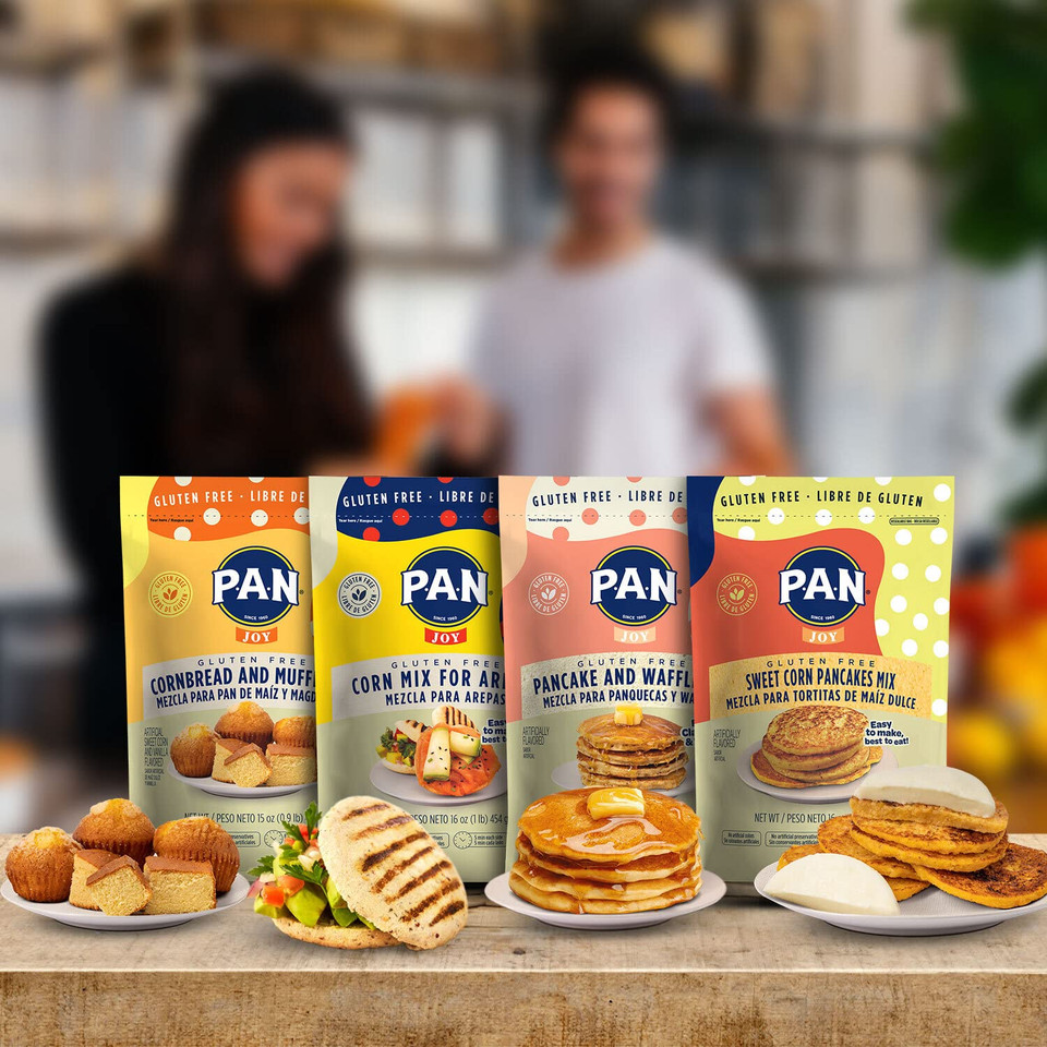 P.A.N Sweet Corn Pancakes Mix  Gluten Free Easy To Prepare 1 Lb (Pack Of 6)