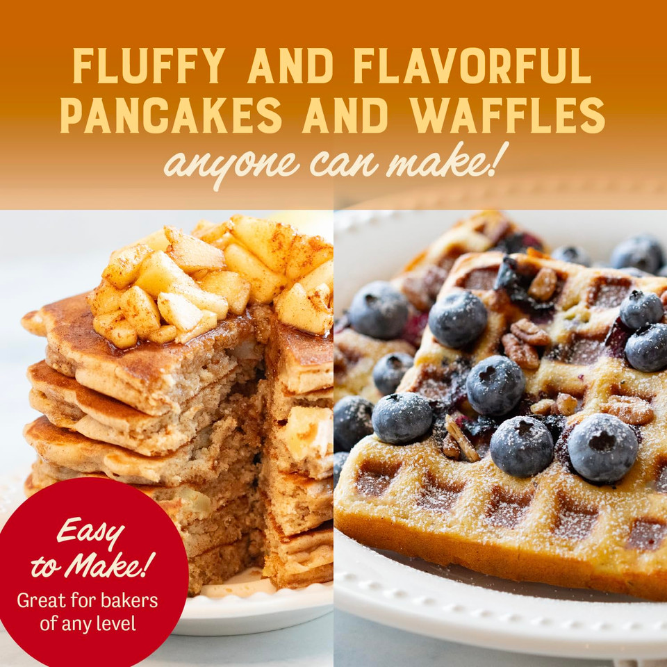 Judee'S Gluten Free Pancake Mix, Super Baker Series - Makes 24 To 26 Pancakes - Make Fluffy And Flavorful Gluten Free Waffles And Pancakes - Tasty Pancakes For Breakfast - Homemade Baked Goods Mix