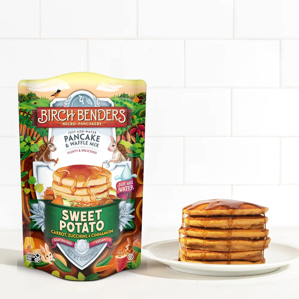 Birch Benders Sweet Potato Pancake And Waffle Mix, 12 Oz (Pack Of 4) With By The Cup Swivel Spoons Birch Benders Sweet Potato Pancake And Waffle Mix, 12 Oz (Pack Of 4) With By The Cup Swivel Spoons