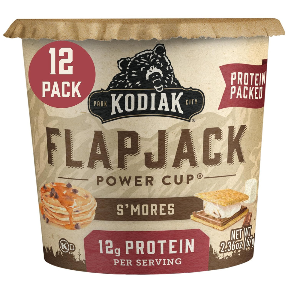 Kodiak Cakes Pancake On The Go, S'Mores, 2.36 Oz (Pack Of 12)