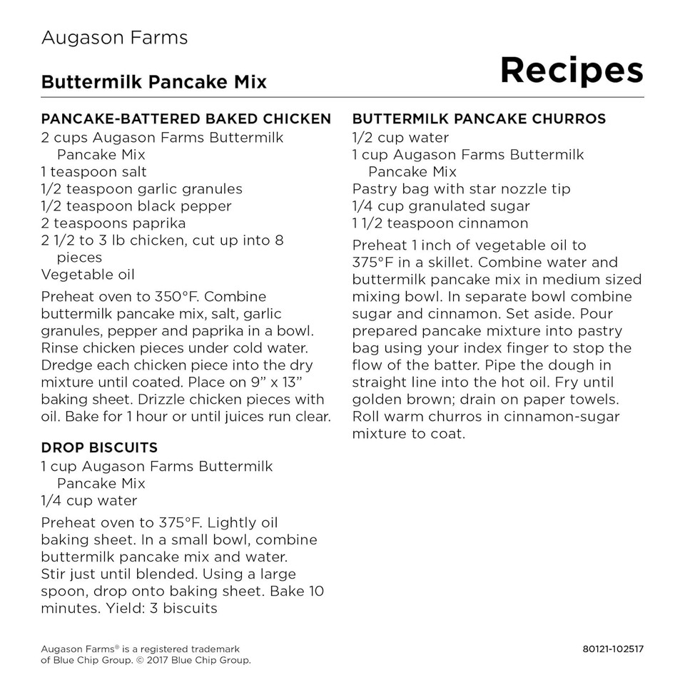 Augason Farms Buttermilk Pancake Mix 3 Lbs 4 Oz #10 Can