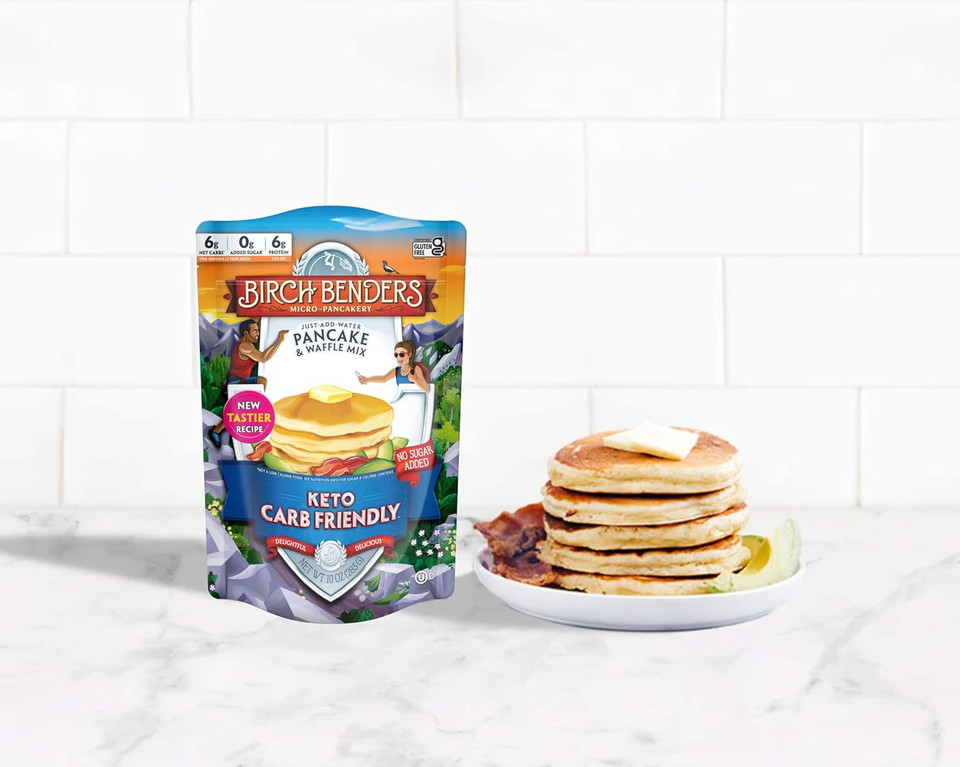 Keto Pancake & Waffle Mix By Birch Benders, High Protein, Gluten-Free, Keto-Friendly, 10 Oz (Pack Of 6)
