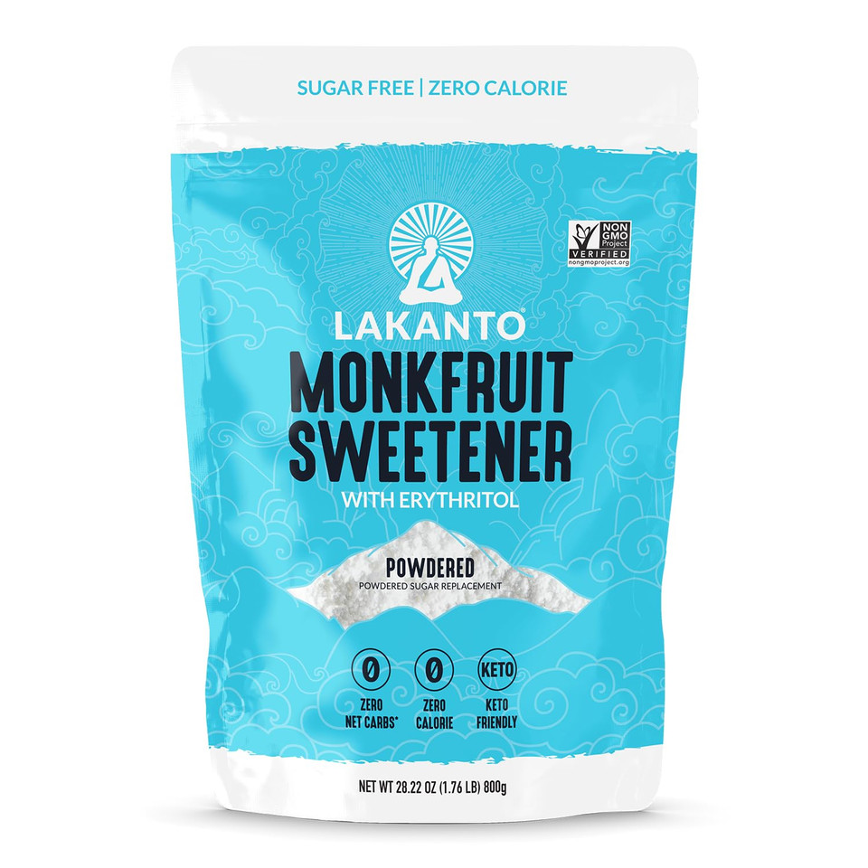 Lakanto Powdered Monk Fruit Sweetener With Erythritol - Powdered Sugar Substitute, Zero Calorie, Keto Diet Friendly, Zero Net Carbs, Baking, Extract, Sugar Replacement (Powdered - 1.76 Lb) Lakanto Powdered Monk Fruit Sweetener With Erythritol - Powdered Sugar Substitute, Zero Calorie, Keto Diet Friendly, Zero Net Carbs, Baking, Extract, Sugar Replacement (Powdered - 1.76 Lb)