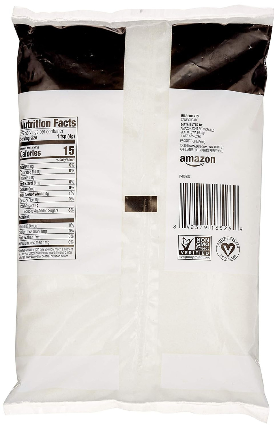 Amazon Brand - Happy Belly Granulated White Cane Sugar, 2Lb