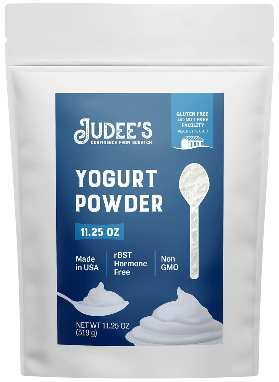 Judeeã¢ÂS Yogurt Powder 11.25Oz - 100% Non-Gmo, Rbst Hormone-Free - Gluten-Free & Nut-Free - Made From Real Dairy - Made In Usa - Make Homemade Yogurt And Tangy Dips, Dressings, And Toppings