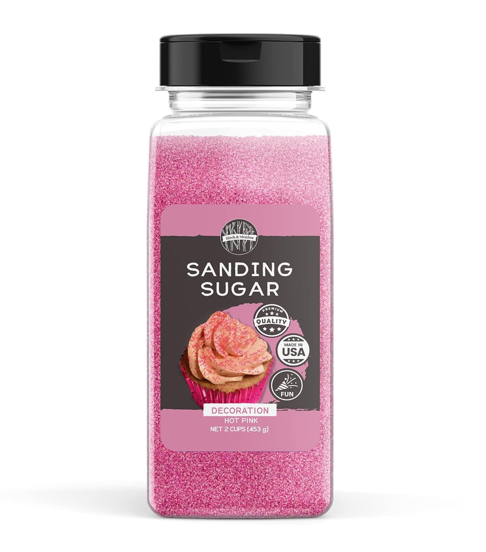 Birch & Meadow Blue & Pink Sanding Sugar Bundle 1 Lb., Mixed Colors, Colorful Sugar Crystals For Festive Holiday Baking