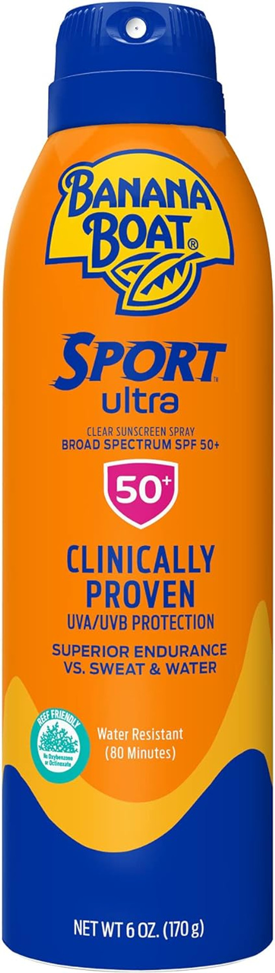 Banana Boat Sport Ultra Spf 50 Sunscreen Spray, 6Oz | Banana Boat Sunscreen Spray Spf 50, Oxybenzone No Sunscreen, Sport Sunscreen Sunblock, Spray On Sunscreen, Water Resistant Sunscreen Spf 50, 6Oz6 Fl Oz (Pack Of 1)