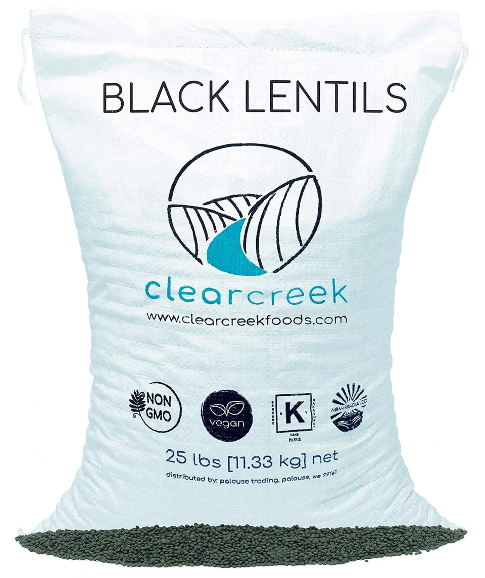 Black Beluga Lentils Bulk | 25 Lbs | Non-Gmo | Kosher | Vegan | Non-Irradiated