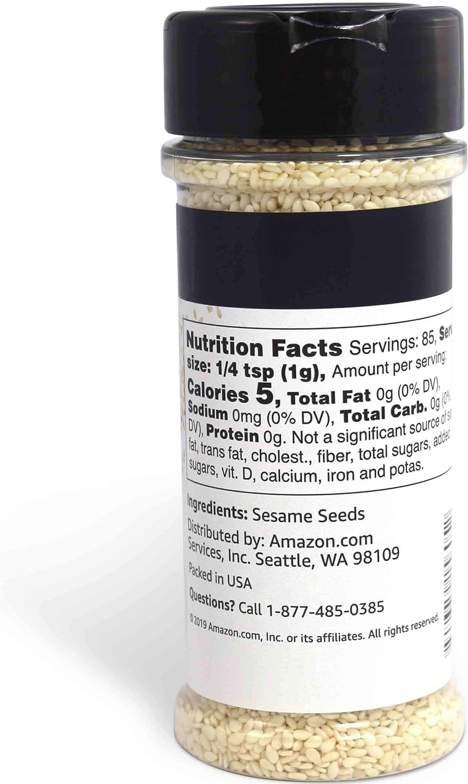 Amazon Brand - Happy Belly Sesame Seed, 3 Ounce (Pack Of 1)