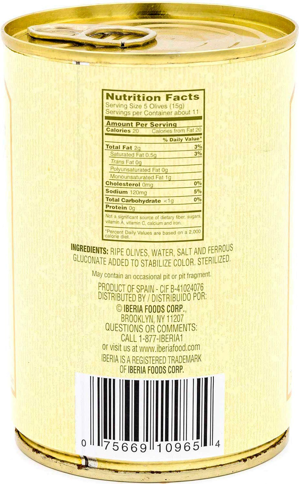 Iberia Premium Select Pitted Black Medium Olives, 6 Ounce (Pack Of 12)