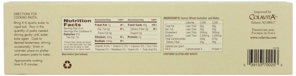 Dal Raccolto Bronze Die Pasta - Linguine, 1 Lb Box