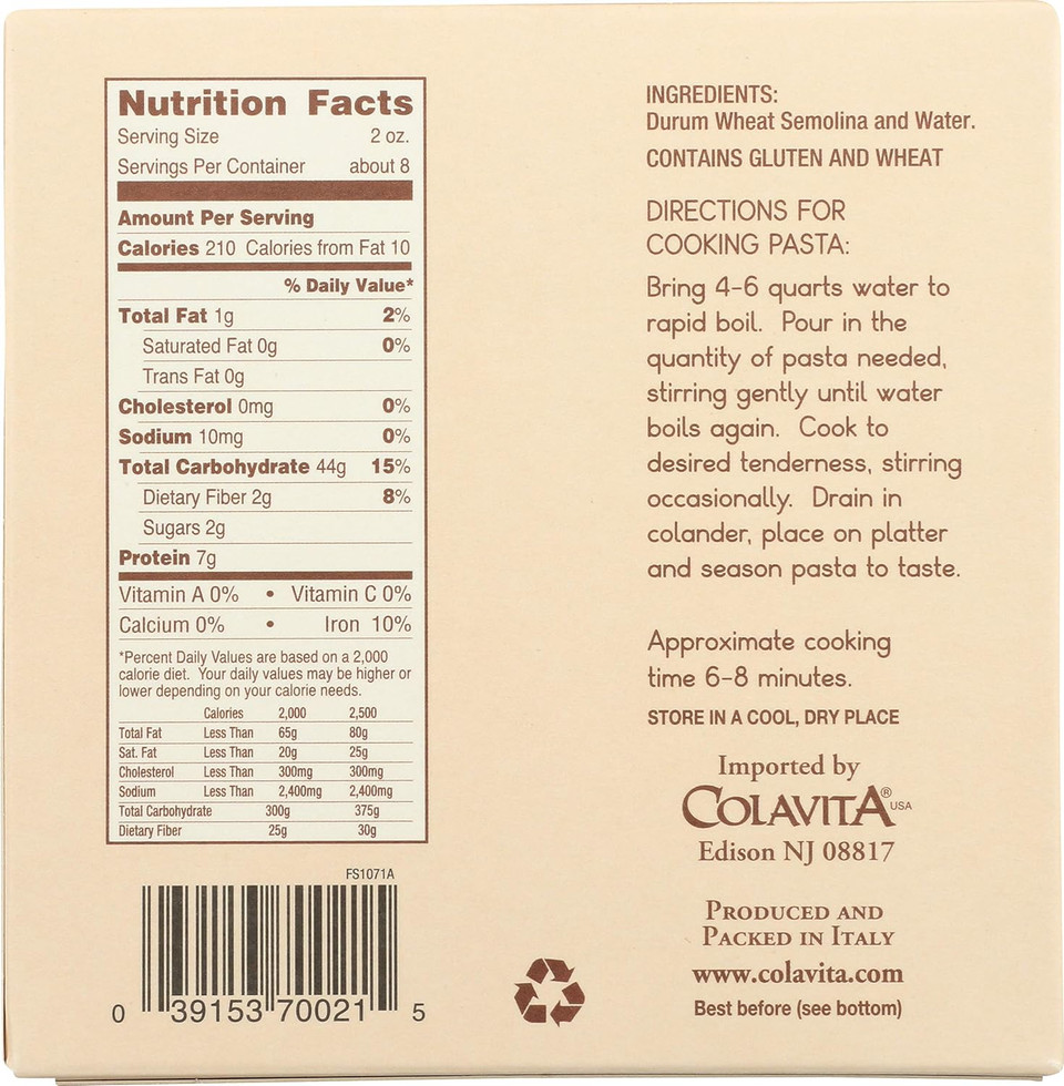 Dal Raccolto Bronze Die Pasta - Orzo, 1 Lb Box