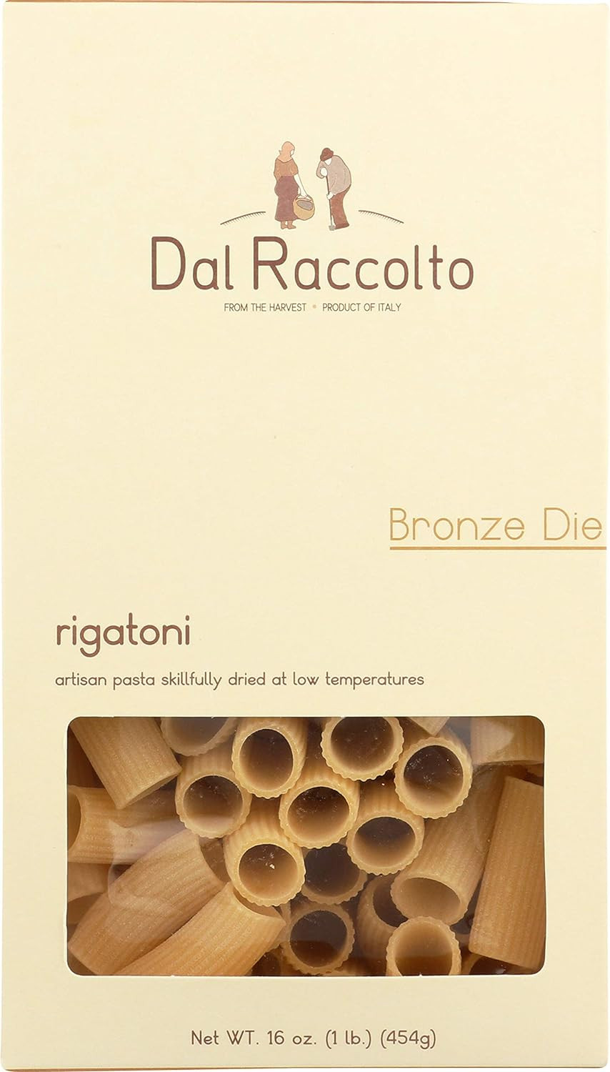 Dal Raccolto Bronze Die Pasta - Rigatoni, 1 Lb Box