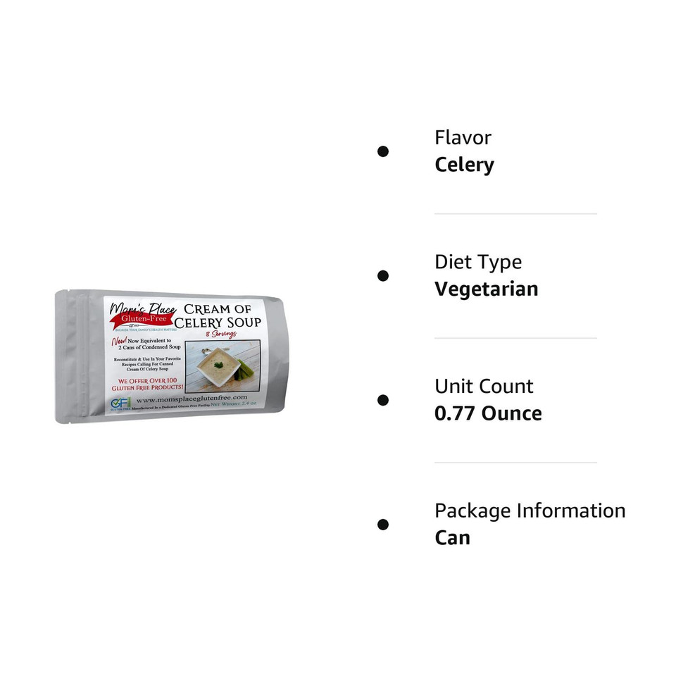 Momã¢ÂS Place Gluten Free & Dairy Free Cream Of Celery Soup Mix, Equal To 2 Cans Of Condensed Soup 2.4 Oz
